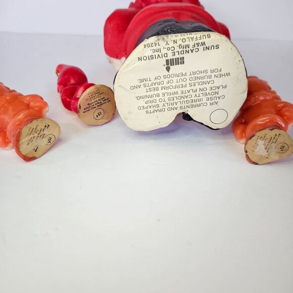 Set of 4 Vintage Hand Dipped Gurley & Suni Santa Elf Novelty Holiday Candles - Picture 6 of 11